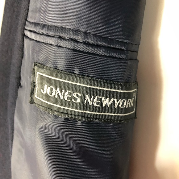 Jones New York Men’s Wool Black Sport Blazer Coat 40L Double-Breasted - Picture 4 of 7